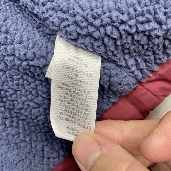 Tucker + Tate Boys Puffer Jacket Vest Sz 2T Blue Burgundy Full Zip Fleece Lined - Picture 6 of 9